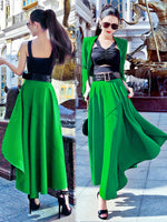 AOOKDRESS Spring/Summer Sexy Set New Thin Fork Top Jacket Fashion Vest Skirt Three-piece Set