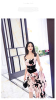 AOOKDRESS Early autumn printed dress suit female 2021 new goddess fan suit jacket sleeveless dress two-piece suit