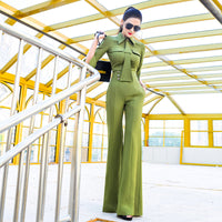 AOOKDRESS summer temperament suit new stylish slim shirt high-waisted wide-leg flared pants two-piece set