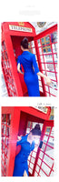 AOOKDRESS summer fashion electro-optic blue shirt skirt new temperament slim split hip dress dress long skirt