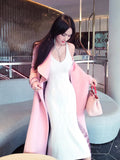 AOOKDRESS dress long new fashion sleeveless slim knee-length bottoming knit skirt