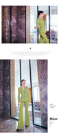 AOOKDRESS Spring OL formal suit 2021 new mint green pleated waist small suit and micro flared pants two-piece suit