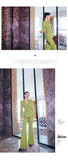 AOOKDRESS Spring OL formal suit 2021 new mint green pleated waist small suit and micro flared pants two-piece suit