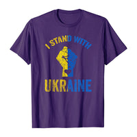 I Stand With Ukraine T-Shirt 支持乌克兰T恤男短袖亚马逊外贸