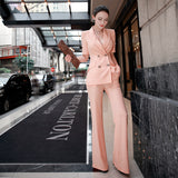 AOOKDRESS New Spring/Summer Women's Small Suit Set Stylish Suit Falling Wide-Legged Pants Show Slim Two-Piece Set