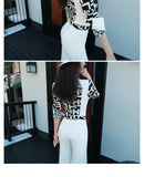 AOOKDRESS spring and summer playful western style suit female lapel long-sleeved jacket flared pants suit two-piece temperament