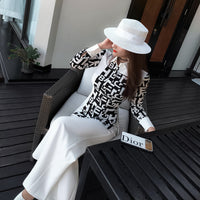 AOOKDRESS spring and summer playful western style suit female lapel long-sleeved jacket flared pants suit two-piece temperament