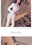 AOOKDRESS spring new style OL color matching slim single-breasted blazer two-piece suit