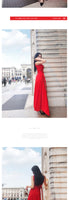 AOOKDRESS early spring strap dress long new fashion V-neck sleeveless waist slim annual dress