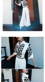 AOOKDRESS spring and summer playful western style suit female lapel long-sleeved jacket flared pants suit two-piece temperament