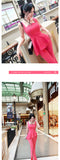 AOOKDRESS sexy ladies wind suit summer new irregular suspender jacket split casual pants two-piece suit