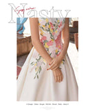 AOOKDRESS white French embroidered dress sleeveless large swing waist thin European station 2021 new summer