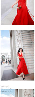 AOOKDRESS early spring strap dress long new fashion V-neck sleeveless waist slim annual dress