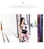 AOOKDRESS Early autumn printed dress suit female 2021 new goddess fan suit jacket sleeveless dress two-piece suit