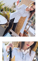 AOOKDRESS spring new professional wear temperament all-match fashion slim slim white shirt long-sleeved shirt women