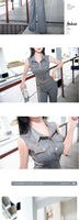 AOOKDRESS European and American summer handsome two-piece set of new sleeveless top flared pants yang gas age reduction suit woman