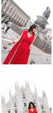 AOOKDRESS early spring strap dress long new fashion V-neck sleeveless waist slim annual dress