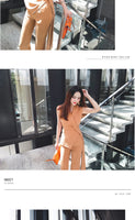 AOOKDRESS summer new fashion slim foreign style playful suit sleeveless top casual pants temperament Hong Kong flavor two-piece suit