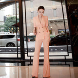 AOOKDRESS New Spring/Summer Women's Small Suit Set Stylish Suit Falling Wide-Legged Pants Show Slim Two-Piece Set