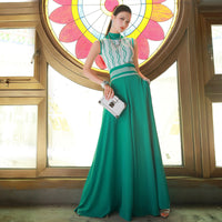 AOOKDRESS summer temperament leisure goddess fan suit new sleeveless knit top fashion skirt two-piece suit