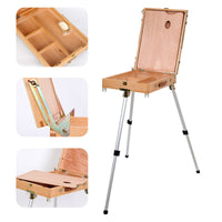 AOOKMIYA  Oil Paint Box Sketching Oil Paint Easel Portable Painting Box Adult Chevalet En Bois Lifting Solid Wood Caballete De Pintura