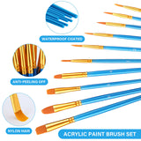 AOOKMIYA  Paint Brushes Set 20 Pack 200Pcs Nylon Painting Brush Set Acrylic Paint Brushes for Acrylic Oil Watercolor Gouache Canvas Body