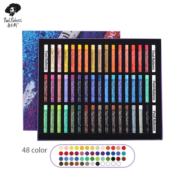 Paul Rubens Oil Pastels 48+3 Color Kit Non Toxic with A5 Pastel Paper  Masking Tape for Artist Professionals Student and Hobbyist