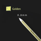 AOOKMIYA  Paul Rubens BOX Painting Supplies Highlight Pen 3Colors Art Tools Detail Pen White,Silvery,Golden 0.8mm Stationery for Students