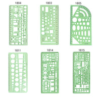 Plastic drawing template set hollow rule transparent graphic template painting architectural design ruler measuring tool