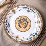 Porcelana tigela conjunto de utensílios de mesa de estilo europeu casa cerâmica osso china 10 tigelas, placas, pauzinhos, chinês conjunto de placas tigelas