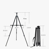 Portable Adjustable Art Metal Easel Painting Stand Aluminum Alloy Easel Oil Paint Sketch Drawing For Painting Art Supplies