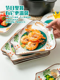Prato de cerâmica conjunto combinação utensílios de mesa casa placa criativa frutos do mar festa panela quente reunião ano novo jantar