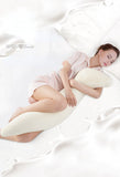 AOOKMIYA  Pregnant woman hippocampus pillow Thai natural latex humanoid shape boy girl friend pillow with legs on bed non-cylindrical