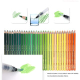 Premium Soft Core 180 Watercolor pencil Water Colored Pencil Set for Adult Coloring Books Drawing Watercolor