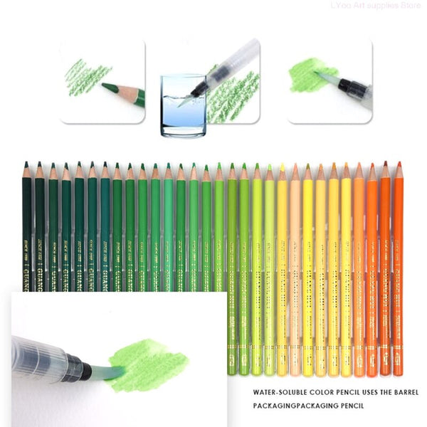 Premium Soft Core 180 Watercolor pencil Water Colored Pencil Set for –  AOOKMIYA