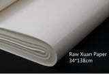 AOOKMIYA  Raw Xuan Paper 200sheets/lot Chinese Calligraphy Paper Thicken Beginner Chinese Painting Half Ripe Xuan Paper Riisipaperi