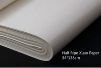 AOOKMIYA  Raw Xuan Paper 200sheets/lot Chinese Calligraphy Paper Thicken Beginner Chinese Painting Half Ripe Xuan Paper Riisipaperi