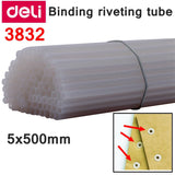 [ReadStar] 100PCS/LOT Deli 3832 Nylon PA Binding riveting tube 5x500mm reviting binding machine suppliers retail packing