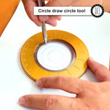 Round stainless steel drawing tool can be rotated to draw a circle ruler professional drawing compass adjustable size