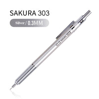 SAKURA XS-30 0.3/0.5mm Graphite Drafting Pencil Metal Shell Writting Automatic Mechanical Pencil drawing School Art Stationery