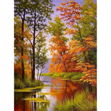 AOOKMIYASDOYUNO Paint By Numbers Scenery DIY 40x50cm Oil Painting By Numbers On Canvas Autumn Landscape Frameless Digital Hand Painting