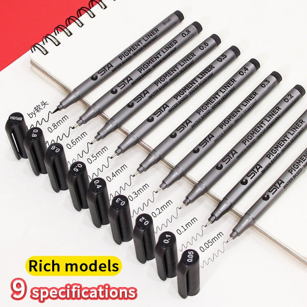 9Pcs Sketch Markers Different Tip Sizes Water Based Drawing Handwriting Art  Pen 