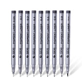 STA 9pcs Black Micron-Pen Anti-Bleed Comic Marker Waterproof Brush Needle pens Archival ink Multiliner Fineliner Sketch Markers