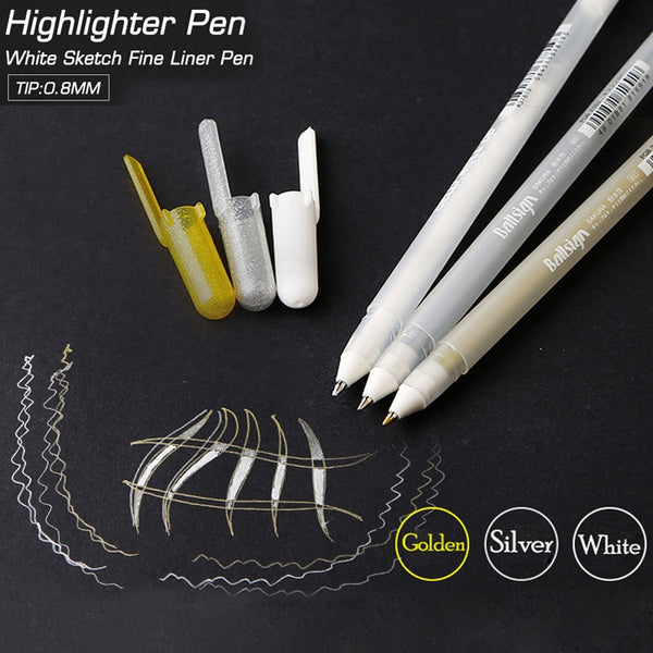 Writting Drawing Art Supplies, Art Supplies White Gel Pen