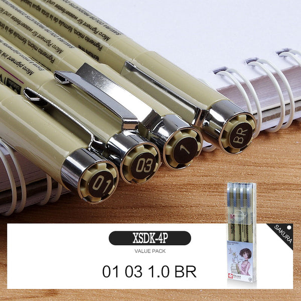 Sakura Pigma Micron Needle Pen Waterproof Fine Lines Black Sketch Marker Pen  for Design Manga Brush Drawing Manga Art Supplies