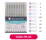 Sakura XSDK 005/01/2/3/4/5/8/1.0 Pigma Micron Fine Line Pen Set Multi-Color Needle Drawing Brush Pen Sketching Art Supplies