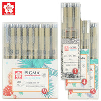 Sakura XSDK 005/01/2/3/4/5/8/1.0 Pigma Micron Fine Line Pen Set Multi-Color Needle Drawing Brush Pen Sketching Art Supplies