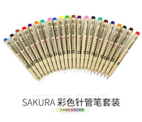 Sakura XSDK 005/01/2/3/4/5/8/1.0 Pigma Micron Fine Line Pen Set Multi-Color Needle Drawing Brush Pen Sketching Art Supplies