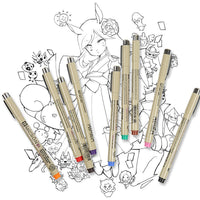 Sakura XSDK 005/01/2/3/4/5/8/1.0 Pigma Micron Fine Line Pen Set Multi-Color Needle Drawing Brush Pen Sketching Art Supplies