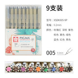 Sakura XSDK 005/01/2/3/4/5/8/1.0 Pigma Micron Fine Line Pen Set Multi-Color Needle Drawing Brush Pen Sketching Art Supplies